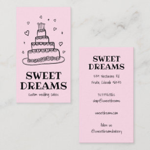 Wedding Cake Catering Bakery Custom Baker  Business Card