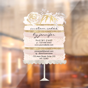 Wedding cake cutout gold glitter event planner