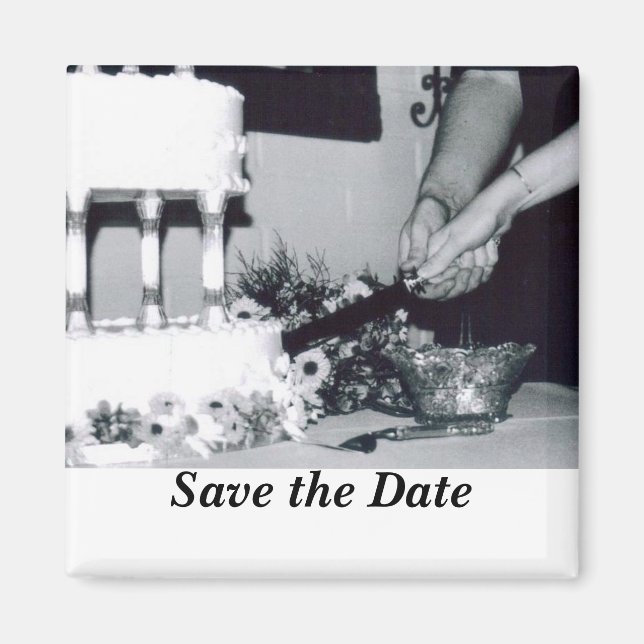 Wedding Cake Cutting Magnet (Front)