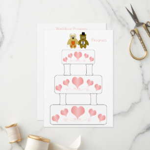 Wedding Cake Design Wedding Programme