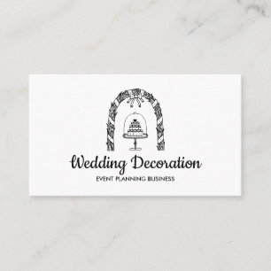 Wedding Cake Event Planner Party Decor Business Card