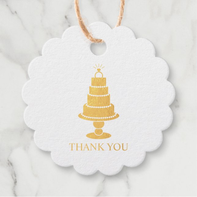 Wedding Cake Favour Tags (Front)