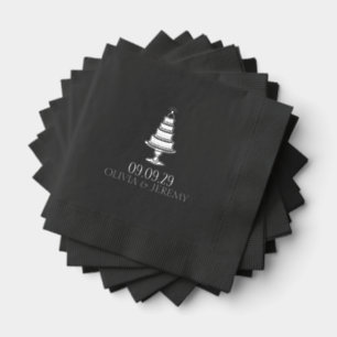Wedding Cake Foil Napkins
