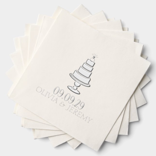 Wedding Cake Foil Napkins (Insitu (Stacked))