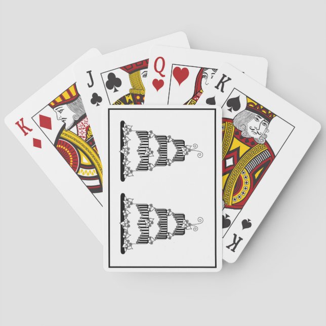 Wedding Cake Graphic Playing Cards (Back)