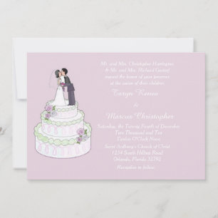 Wedding Cake Horizontal 5x7 Wedding Invitation