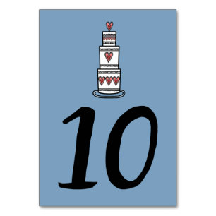 Wedding Cake Illustration Wedding Table Number