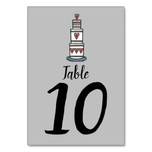 Wedding Cake Illustration Wedding Table Number