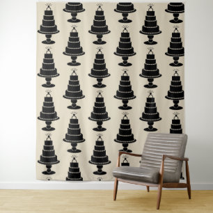 Wedding Cake Photo Backdrop Tapestry