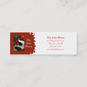 Wedding Cake Red Swirl Business Card