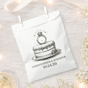 Wedding Cake Ring Favour Bags