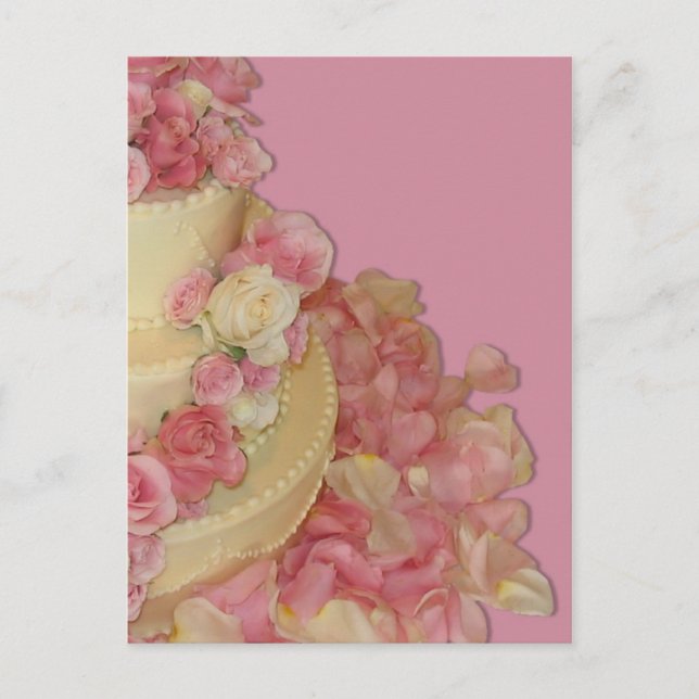 Wedding Cake & Roses Postcard (Front)