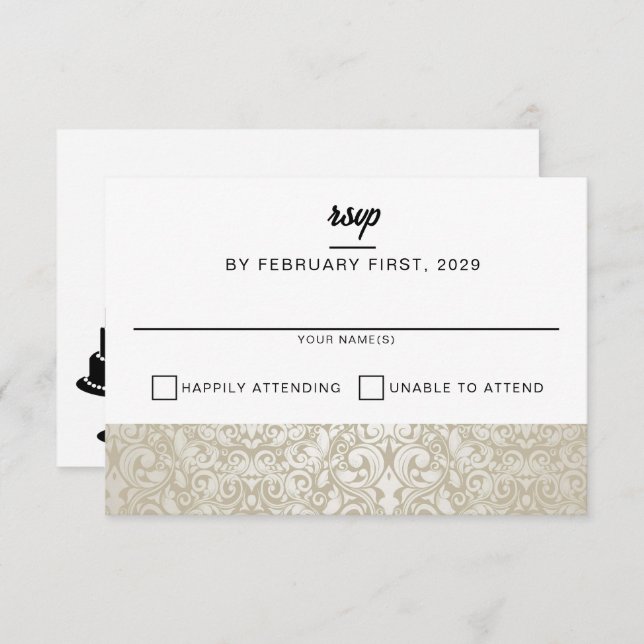 Wedding Cake RSVP Card (Front/Back)
