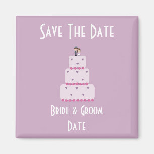 Wedding cake Save the Date magnet