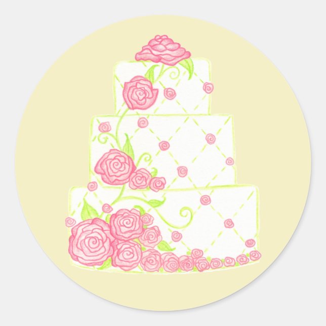 Wedding Cake Sticker (Front)