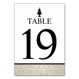 Wedding Cake Table Number