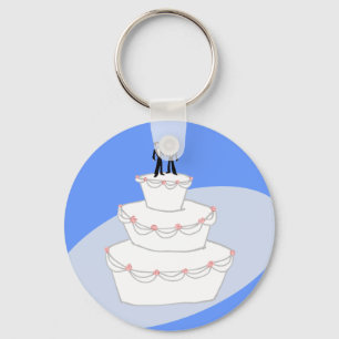 Wedding Cake Two Grooms Key Ring