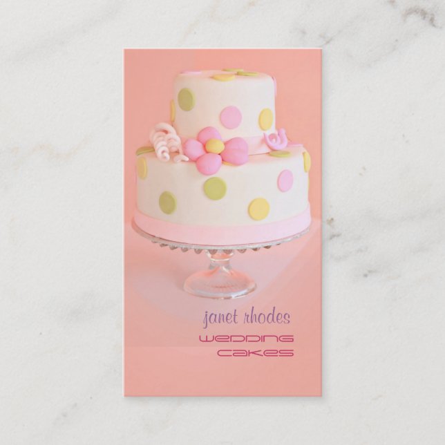 Wedding cakes pastry chef business card (Front)