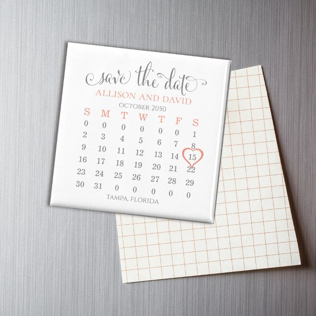 Wedding Calendar Save the Date Magnet (Creator Uploaded)