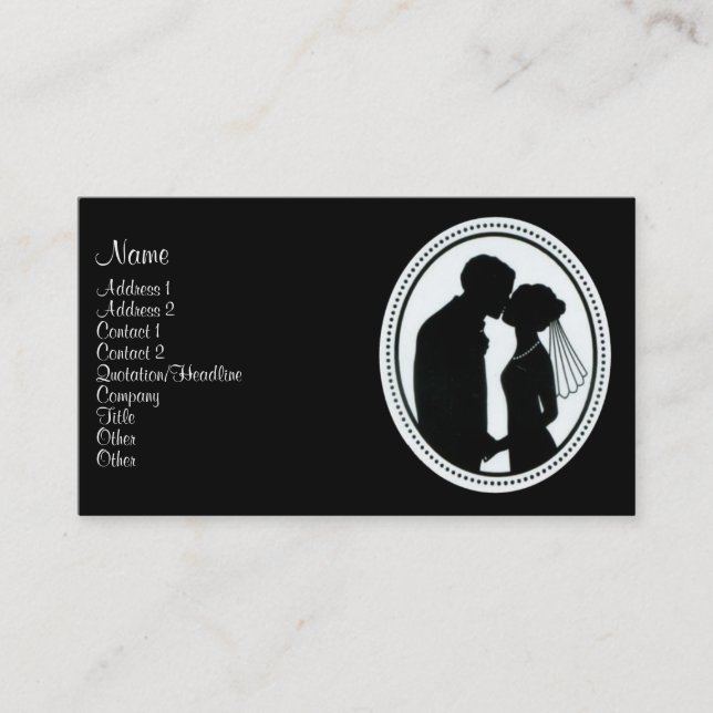 Wedding Cameo Business Card (Front)