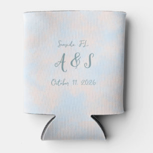 Wedding Can Cooler - Beachy