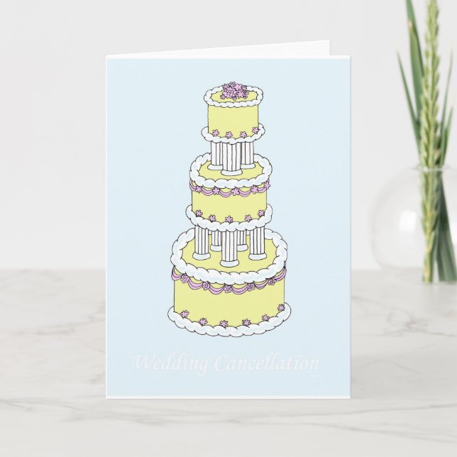 Wedding Cancellation Stylish Cake Announcement (Front)