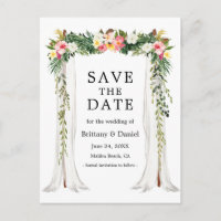 Wedding Canopy Watercolor Tropical Floral Photo
