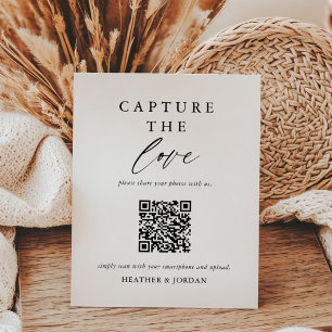 Wedding Capture The Love Photo Share QR Code Sign