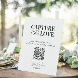 Wedding Capture The Love Photo Share QR Code Sign