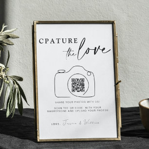 Wedding Capture The Love   Photo Sharing QR Code Poster