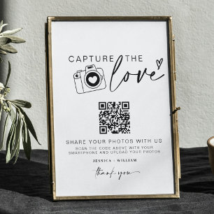 Wedding Capture The Love Photo Sharing QR Code Poster