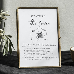 Wedding Capture The Love   Photo Sharing QR Code  Poster