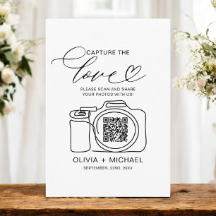 Wedding Capture The Love QR Code Photo Share  Enclosure Card