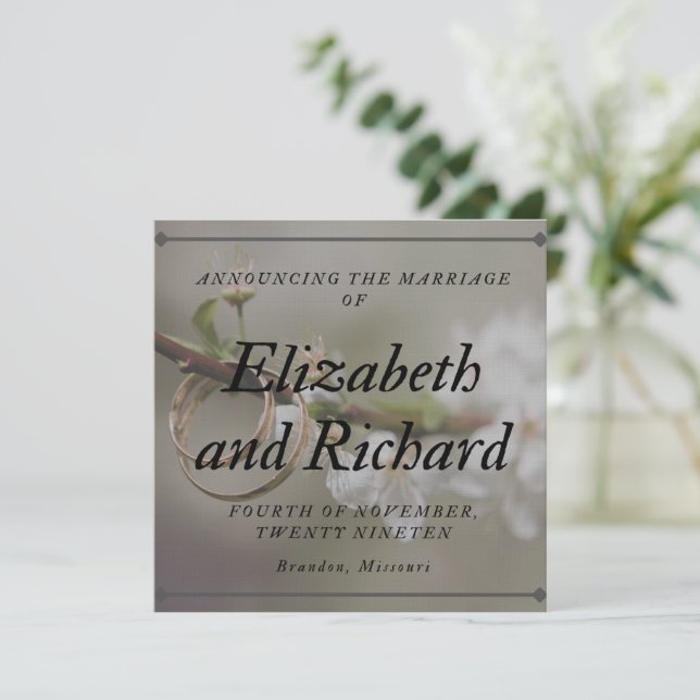  Wedding Card  (Standing Front)