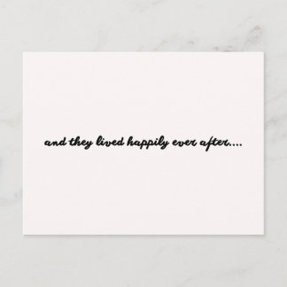 Wedding card - and they lived happily ever after