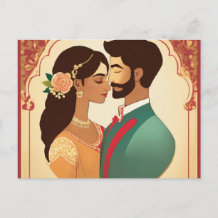 wedding card design, simple and elegant, couple na