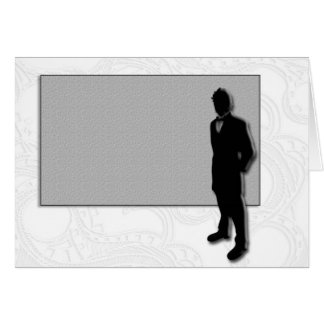 Wedding Card Groom Silhouette