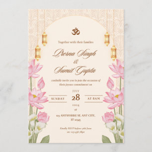 Wedding Card Invitation 5"7 inches cards