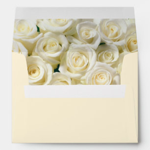 Wedding Card/Invitation Envelope-Ivory Roses Envelope