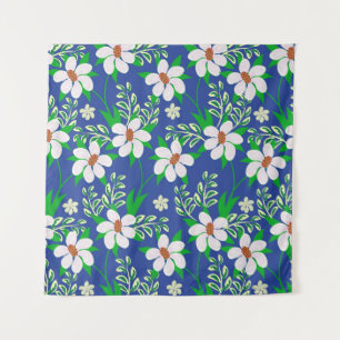 Wedding card or invitation with abstract floral ba tapestry