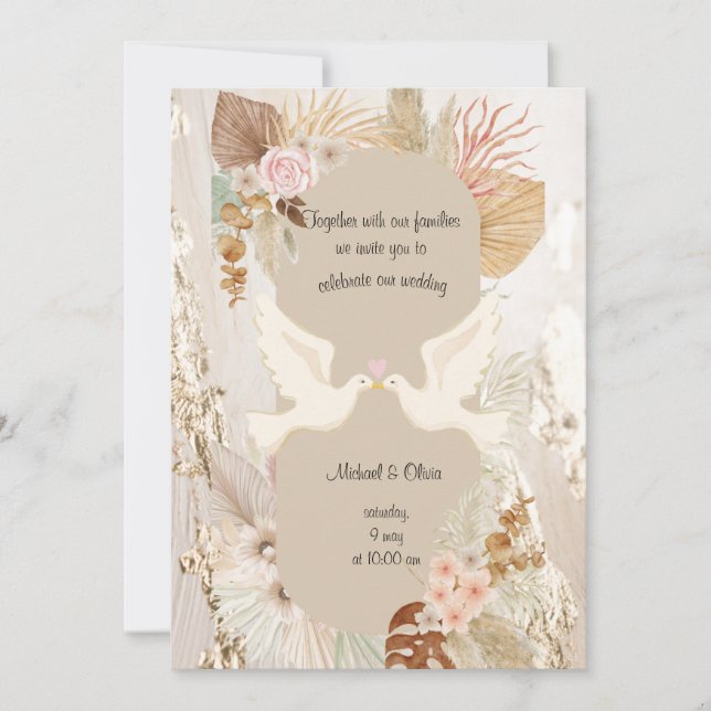 Wedding Card, Personalised Wedding Card (Front)