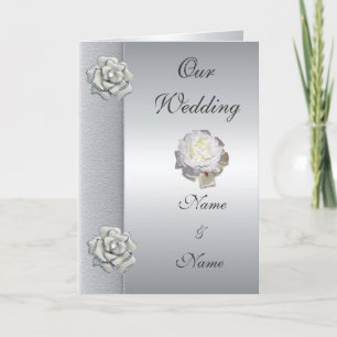 Wedding Card Save the Date Silver Grey