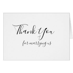 wedding card Thank you for marrying us