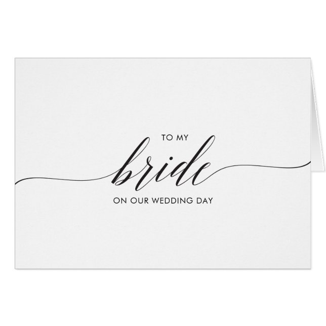 Wedding Card to Bride, Keepsake, Love Note (Front Horizontal)