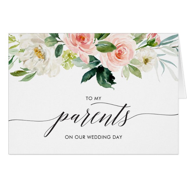 Wedding Card to Parents, Keepsake, Note (Front Horizontal)