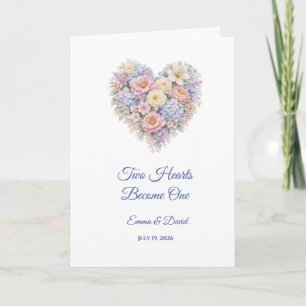 Wedding Card Two Hearts Become One