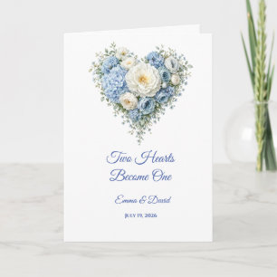 Wedding Card Two Hearts Become One