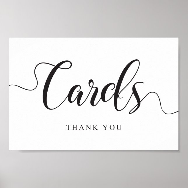 Wedding Cards Sign. Post Box Poster (Front)