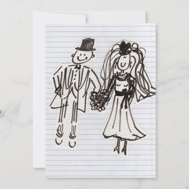 WEDDING CARTOON BRIDE AND GROOM (Front)