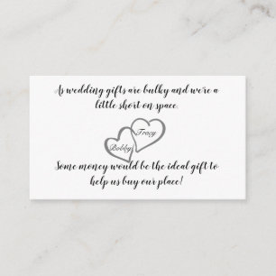 Wedding Cash Request Enclosure Card